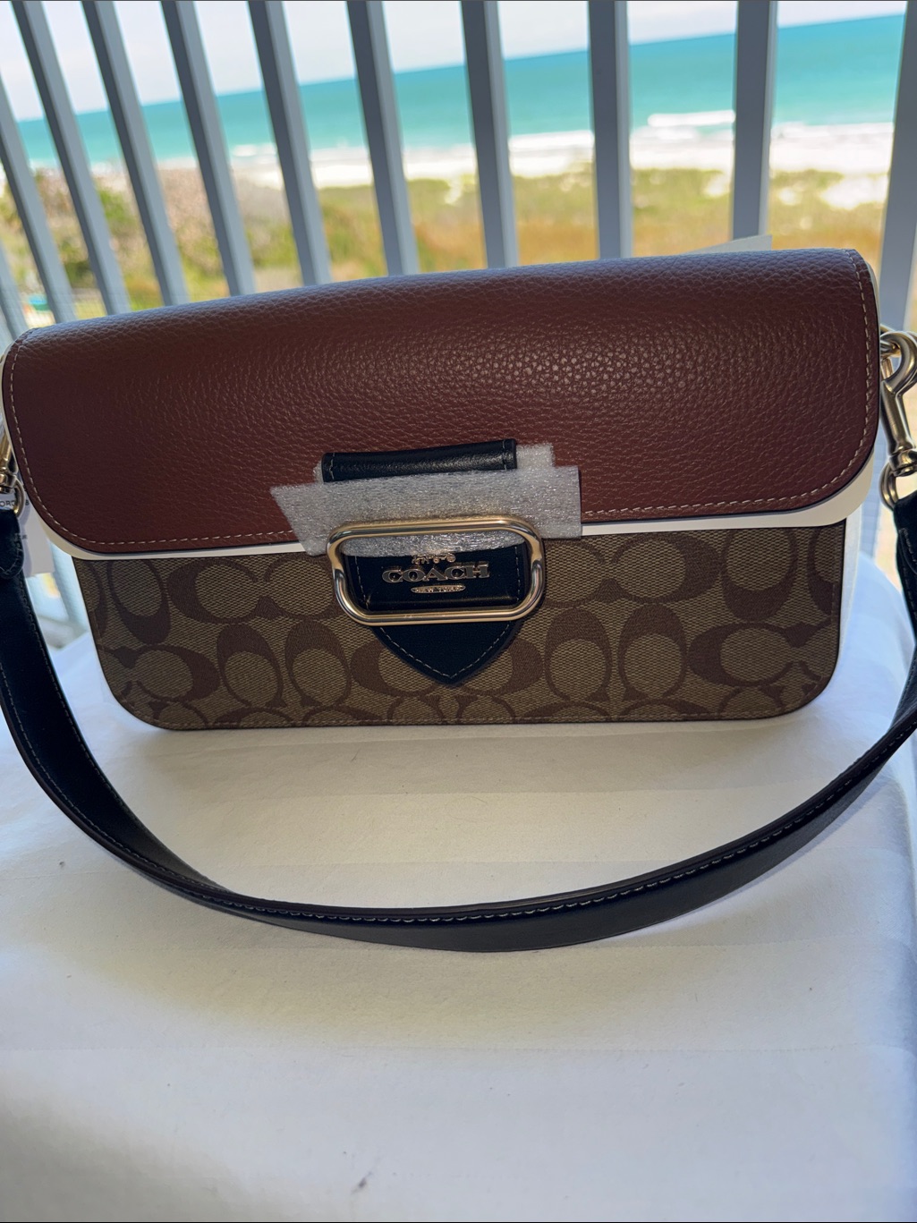 Nwt - Coach “Morgan Signature Canvas Crossbody Strap & 2nd Strap To Carry.